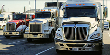 row of semis